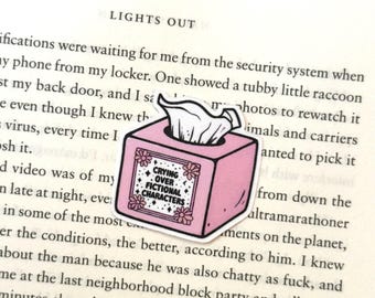 Crying Over Fictional Characters Sticker | Sticker | Gift for Readers | Bookish