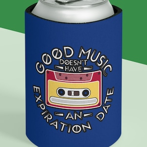 Koozie Music-Themed Can Holder, Retro Summer Party Favor, Gift for Music Lovers, Chill Beverage Insulator, Fun BBQ Accessory, 80s Nostalgia