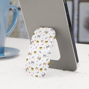 Cute Cat Phone Grip, Cat Lover Accessory, Phone Stand, Cute Kawaii Design, Pet Lover Gift, Fun and Functional Gadget