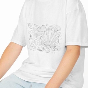 Colorable Sea Life Kids Tee: Ocean Adventure Shirt