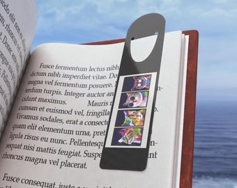 Artistic Cat Metal Bookmark: Gift for Book Lovers