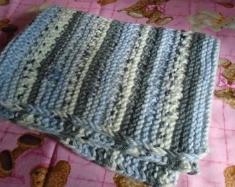 Small Blanket / 14 by 18 / Cat blanket / Doll Blanket / Hand Knitted