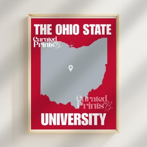 Ohio State University OSU Dorm OHIO wall art digital Print