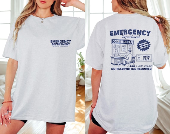 Emergency Department Sweatshirt, ER Nurse Shirt, Funny Code Blue Crewneck, Hospital Staff Gift, Healthcare Worker Apparel