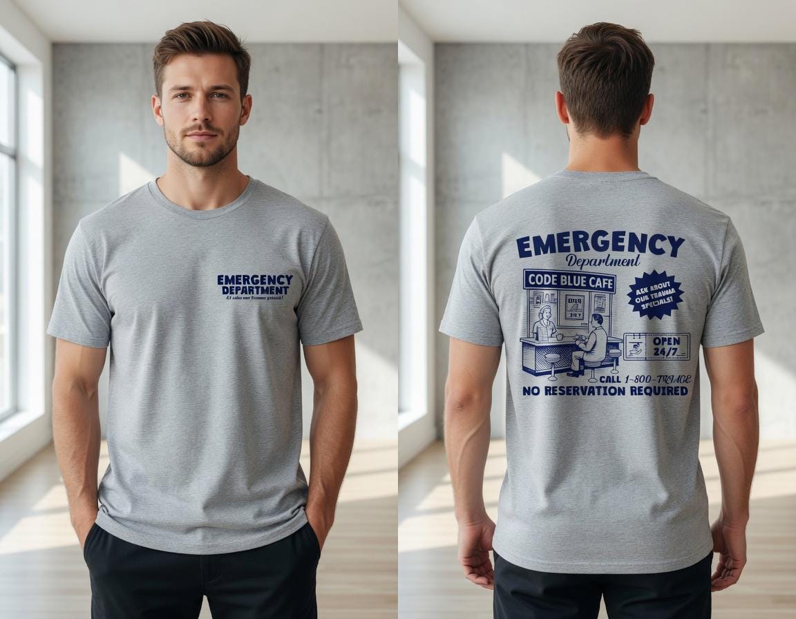 Emergency Department Sweatshirt, ER Nurse Shirt, Funny Code Blue