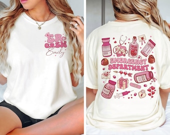 Personalized ER Nurse Shirt, Custom Nurse Shirt, Emergency Department Shirt, Emergency Nurse Shirt, Emergency Room Shirt, Gift For Er Nurse