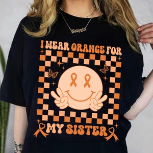 Custom Shirt for MS Support, Multiple Sclerosis Awareness Shirt, MS Fighter Tee, Personalized MS Awareness Gift Tee, Orange Ribbon Shirt