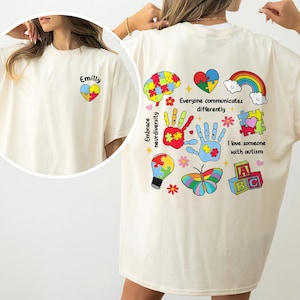 Personalized Autism Shirt, I Love Someone With Autism Shirt, Autism Awareness Shirt, Autism Awareness Gift,Autism Month Tee, Gift For Sped