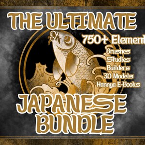 Lot de procréations de tatouages japonais : plus de 750 pinceaux Irezumi, modèles 3D et guides