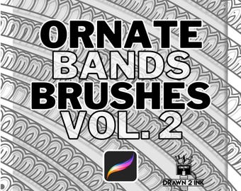 Seamless Ornate Bands Vol.2 for Procreate: 34 repeating Patterns