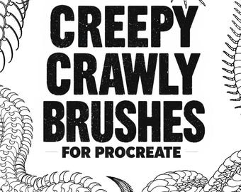 Creepy Crawly Body Procreate Brushes: 56 Controlled and Free Flow Body Brushes