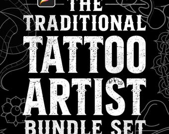 The Ultimate Traditional Tattoo Artist Procreate Bundle: 850+ Brushes(16 Sets)