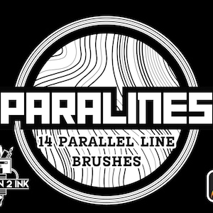 Procreate Parallel Line Brush Set – 14 Clean Multi-Line Brushes for Drawing & Design