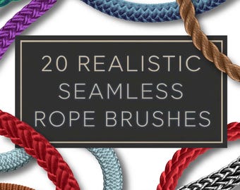 20 Realistic, Seamless Rope Brushes for Procreate