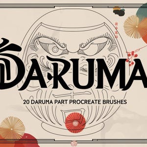 Daruma Doll Builder for Procreate – 20 Brushes, 625 Combinations