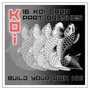 Procreate Koi Brush Set - 16 Modular Pieces for Custom Designs