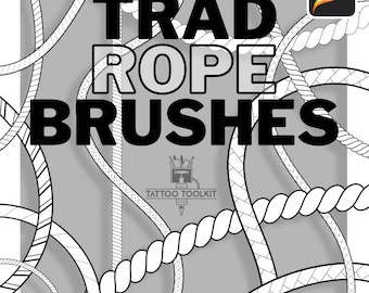 20 Seamless Traditional Rope Brushes for Procreate – No Overlap, Perfect for Any Design