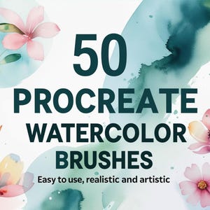 Set Definitivo di Pennelli Acquerello per Procreate – 50 Pennelli + 5 Texture di Carta + 10 Tavolozze di Colori