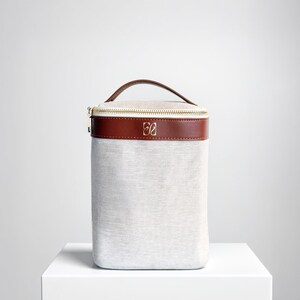 クーラーバッグ - 断熱ランチ＆ボトルポーチ ブラウン