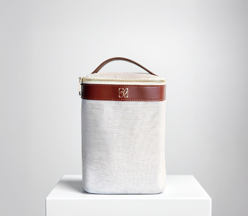 クーラーバッグ - 断熱ランチ＆ボトルポーチ ブラウン