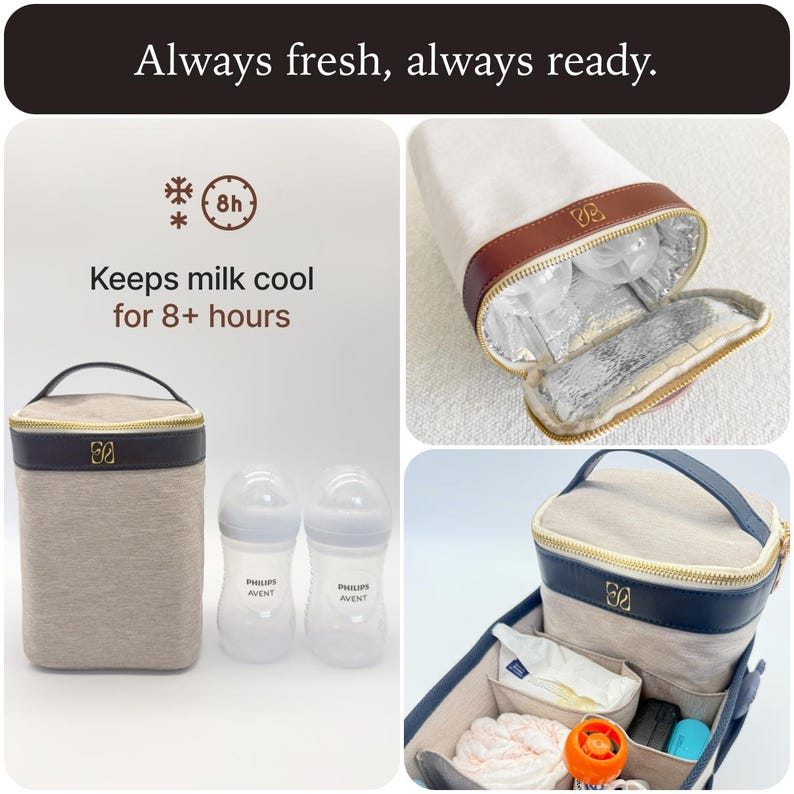 クーラーバッグ - 断熱ランチ＆ボトルポーチ 画像 3