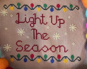 Christmas Cross Stitch Pattern | Light Up the Season (PDF Pattern)
