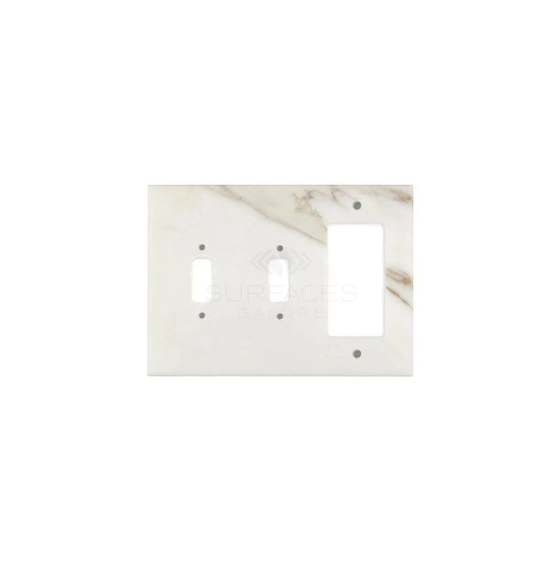 Calacatta Gold Marble Double Toggle - Rocker Switch Wall Plate|cover ...