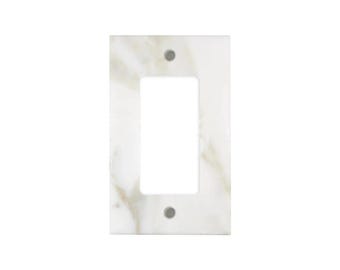 Calacatta Gold Marble Rocker Switch Plate - Natural Stone Wall Plate