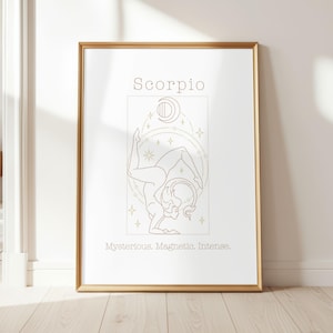 Scorpio Theme Wall Art | Digital Print | Astrology Decor