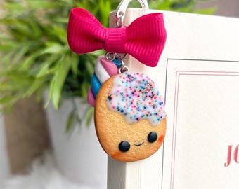 Toast & Marshmallow Bookmark with Bow, Kawaii Miniature Food, Mother&#39;s Day Gift, Reading Break, Little Girl, Cute Accessory