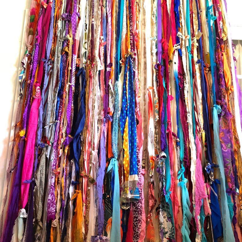 Bohemian Rag Curtains - Etsy