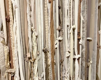 Dreams| Ivory-Off-white-Ecru-Tan| Made-to-Order Custom Designed Boho Curtain