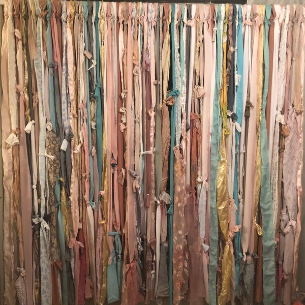 Rag Curtain - Etsy