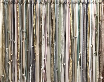 Smoky Quartz| Gray-Smoky Lavender-Muted Pastel Shades-Made-to-Order Custom Designed Boho Curtain