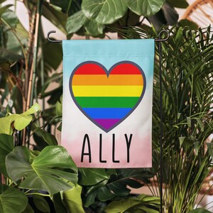 HBTQ Allierad Trädgårdsflagga