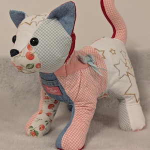 Custom Memory Cat Plushie: Keepsake Stuffed Animal Made from Baby Clothes