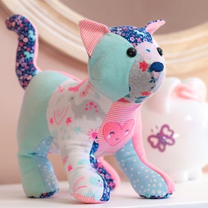 Custom Memory Cat Plushie: Keepsake Stuffed Animal Made from Baby Clothes