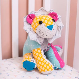 Custom Memory Lion Plushie: Baby Clothes Keepsake Animal