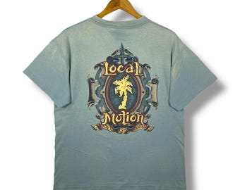 レア!!ヴィンテージ90年代 LOCAL MOTION ハワイグラフィック フェードT