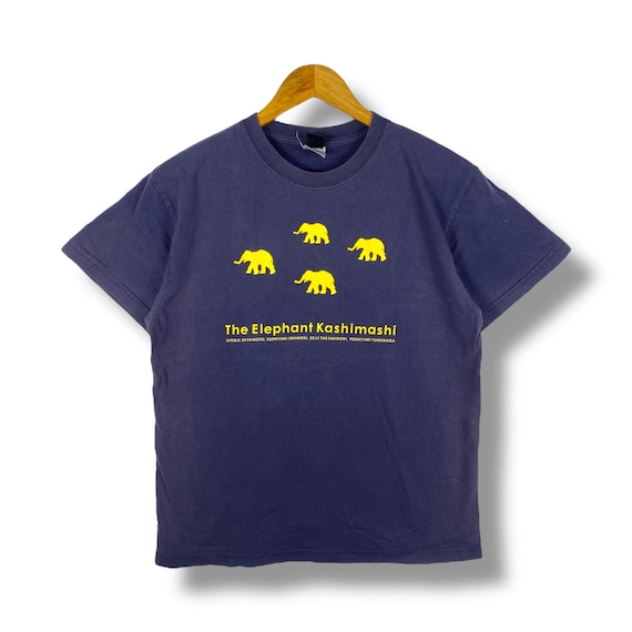 Rare!! Japanese Band THE ELEPHANT KASHIMASHI Graphic Faded Tee