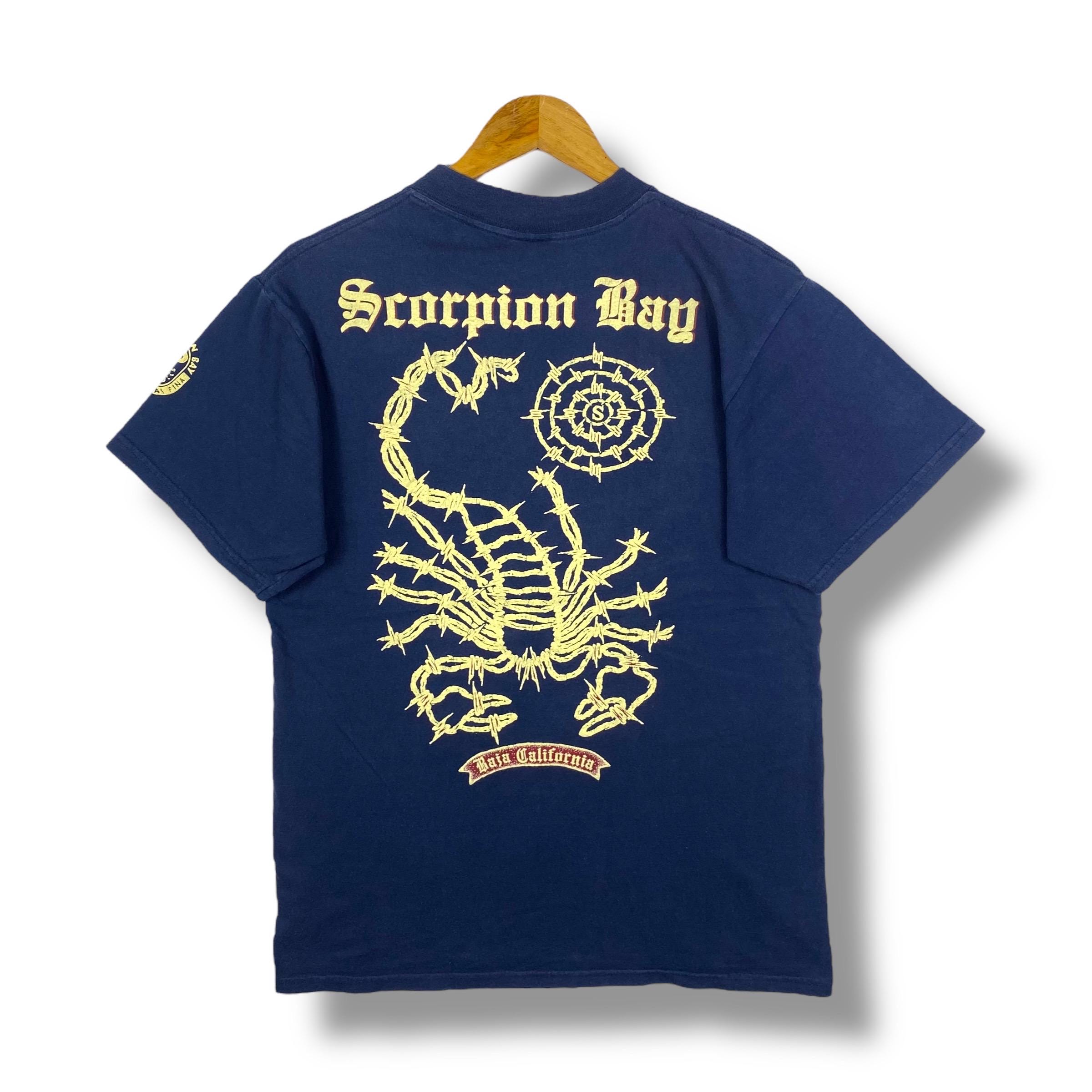 Rare!! Vintage 90's SCORPION BAY Baja California Big Graphic Surf