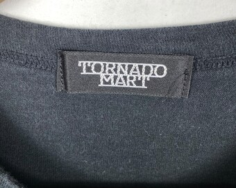 Rare!! Vintage TORNADO MART Logo Long Sleeve Tee Shirt Medium Size