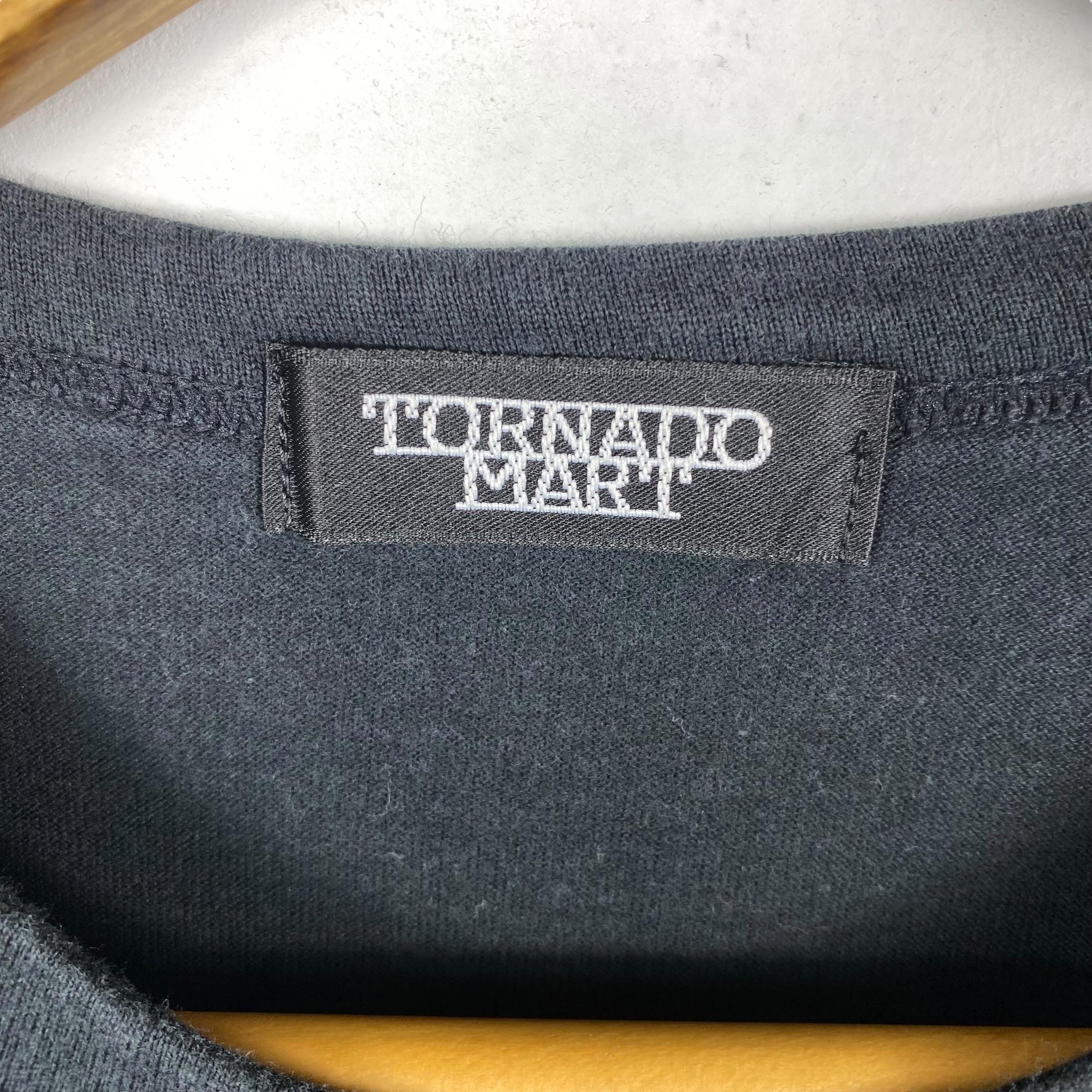 Rare!! Vintage TORNADO MART Logo Long Sleeve Tee Shirt Medium Size