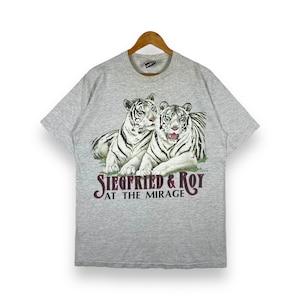 ¡¡¡Raro!!! Camiseta vintage de los años 90 de Siegfried & Roy en The Mirage White Tigers, talla grande