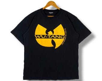 Rare!! Vintage 1995 Wu-Wear WU-TANG CLAN Logo Hip-Hop Group Tee Shirt Large Size