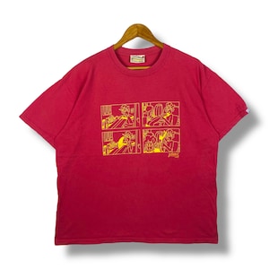 Rare!! Vintage CLIFF SUTHERLAND Cartoon Panel Graphic Tee Shirt Extra Large Size