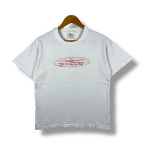 Rare!! Vintage 90&#39;s FOCUS Skateboards Logo Graphic Tee Shirt Medium Size