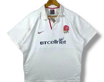 Rare!! Vintage 90's NIKE Polo Rugby Polo Shirt Large Size