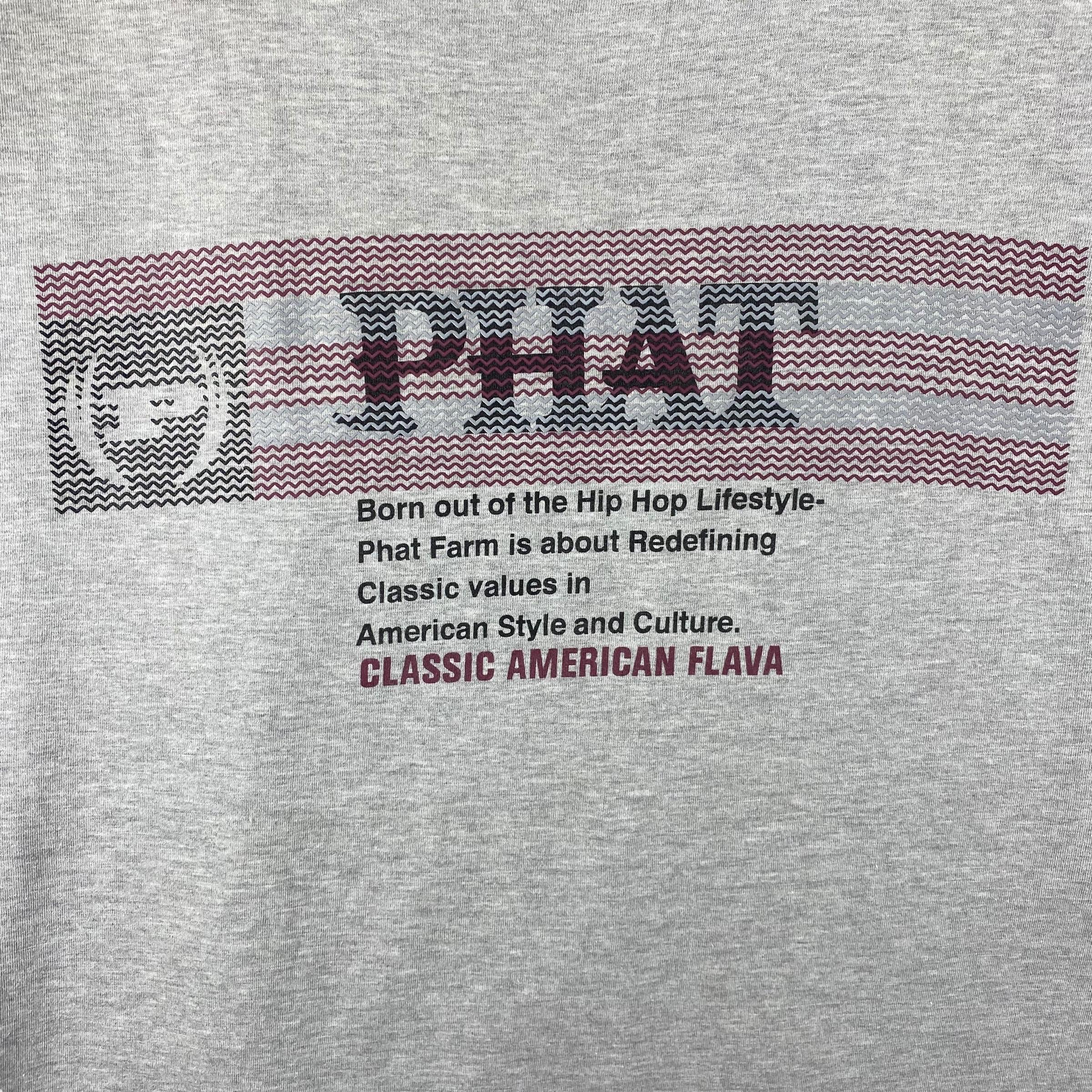 T-shirt Phat Farm Homme Noir Et Vert, Grand Logo, Manches Courtes Taille 2XL XXL