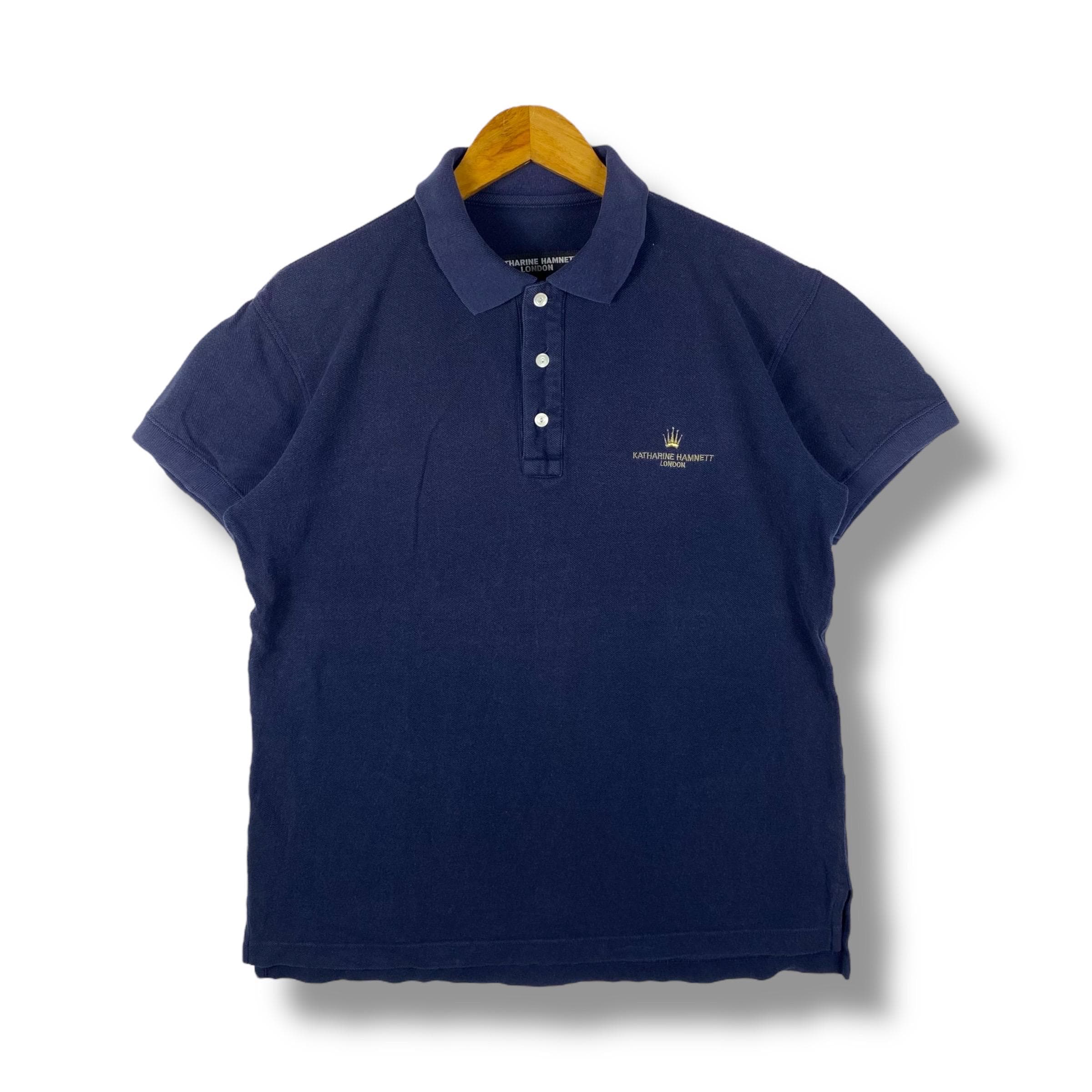 90s 00s katharine hamnett メッセージ　ポロシャツ Rare!! Vintage KATHARINE HAMNETT LONDON Small Logo Polo Shirt